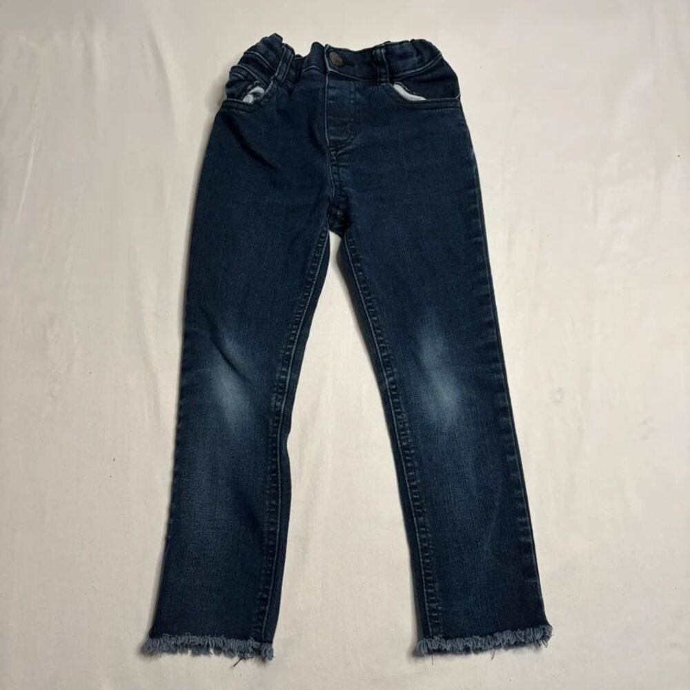 Garanimals Girls Dark Wash Denim Jeans Size 5T | Frayed Hem Jeggings